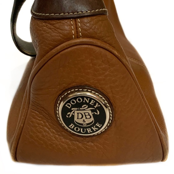 •SOLD•DOONEY & BOURKE Pebbled Brown Leather Shoulder Bag - Picture 4 of 9
